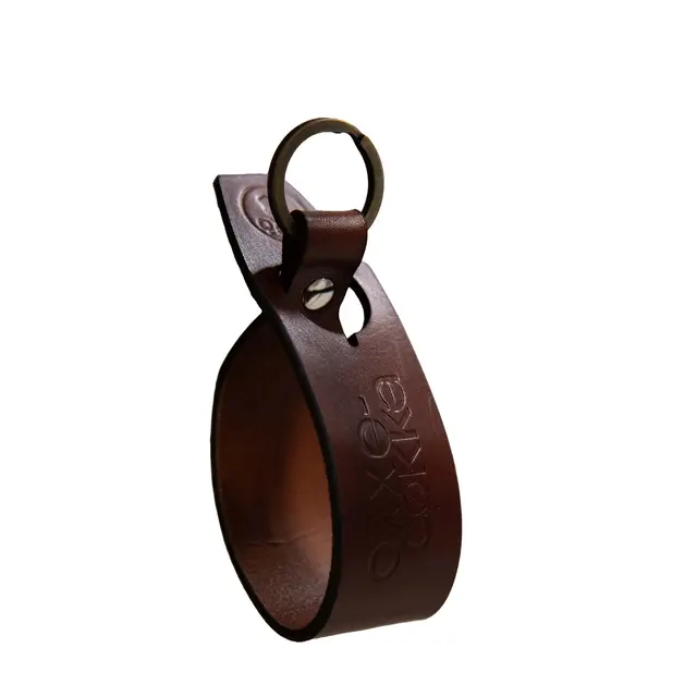 Oxxeløkka 30 cm - Cognac Splittring flat - Antikk messing 