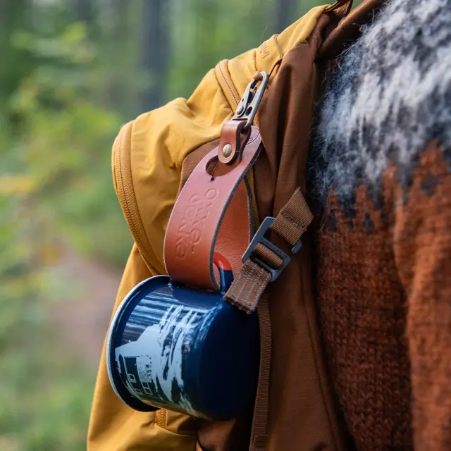 Oxxeløkka 30 cm - Brun Karabinkrok flat - Antikk messing 