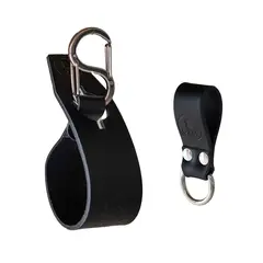 Oxxeløkka 30 cm m/ belteoppheng - Svart Flat S-krok - Rustfritt stål