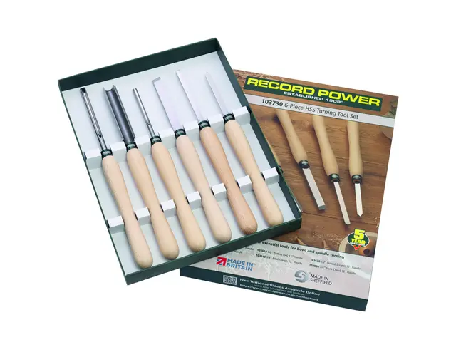 Dreiejernsett HSS – 6 deler Record Power 