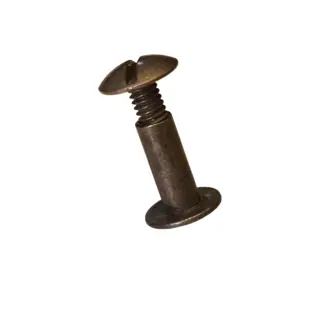 Chicago postskrue 12 mm - AM10 pak Antikk messing