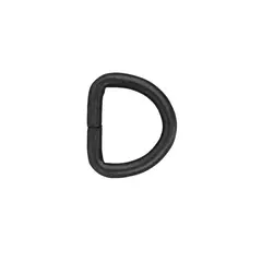 D-ring-sveiset Svart 20 mm - 6 pak 