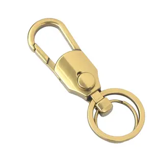 N&#248;kkelring karabinkrok - dobbel Old English Brass