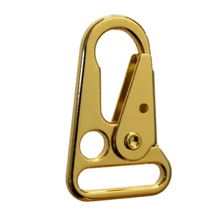 Karabinkrok flat 20 mm - Messing