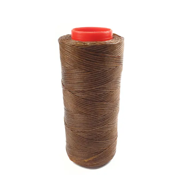 Tråd syntetisk vokset - Brun 0,8 mm 