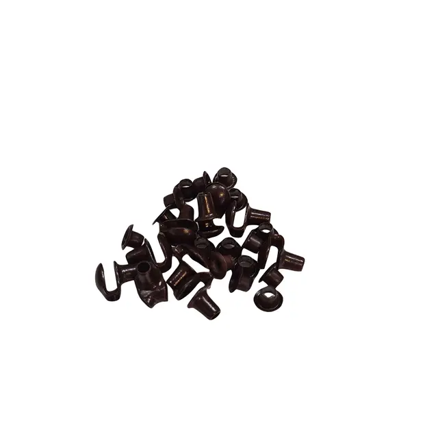 Snørering og hemper for sko - Brune Stål 
