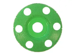 Slipedisk. Flat, med Hull. Ø100mm Carbide Coated - Grønn/Grov