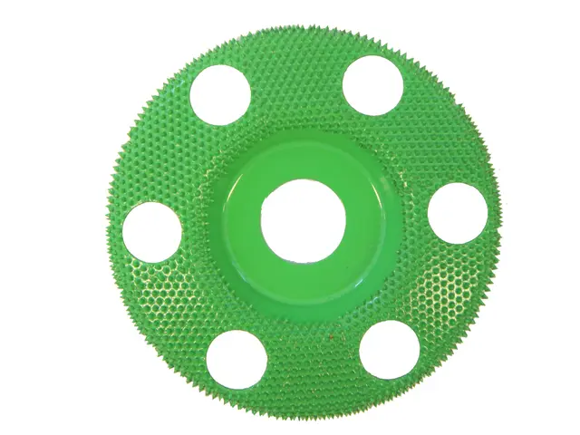Slipedisk. Flat, med Hull. Ø100mm Carbide Coated - Grønn/Grov 