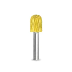 Rundtupp Rasp Ø12,7mm T= Ø6,35 Carbide Coated - gul/fin