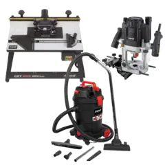 Superpakke- Trend T8EK, CRT/MK3 og T33A Komplett fresebord og M-klasse støvsuger