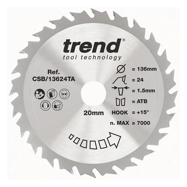 136mm | 24T | Treverk Sirkelsag | Universal | Med 