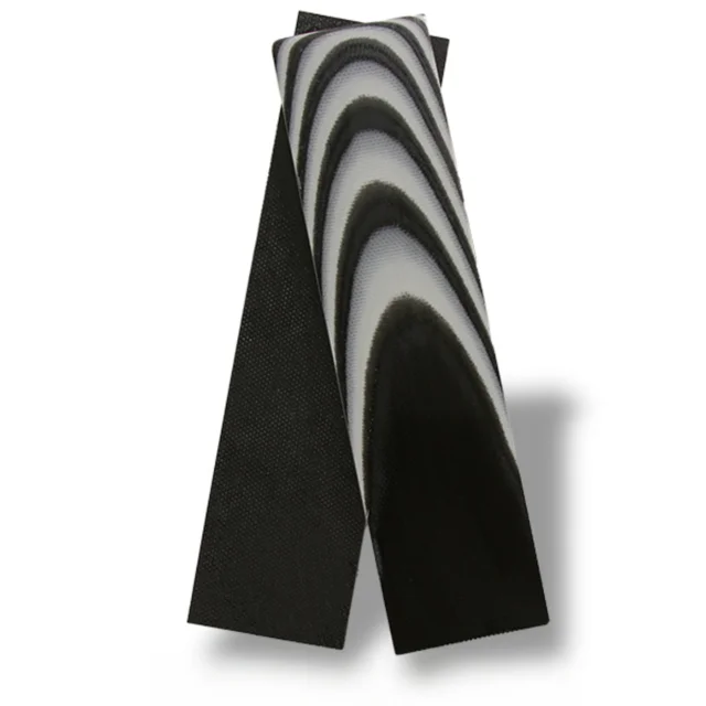 UltreX G10 svart/grå skaftplater Par – 6.4 × 38.1 × 152.4 mm 