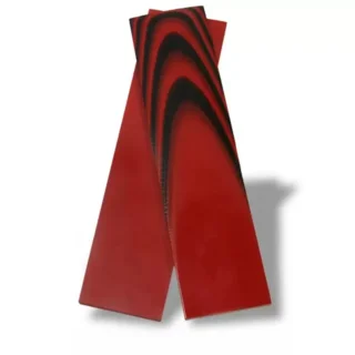 UltreX G10 svart/kirsebærrød skaftplater Par – 9.5 × 38.1 × 152.4 mm