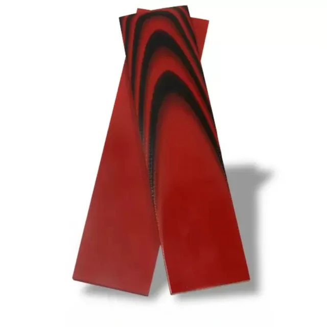 UltreX G10 svart/kirsebærrød skaftplater Par – 9.5 × 38.1 × 152.4 mm 