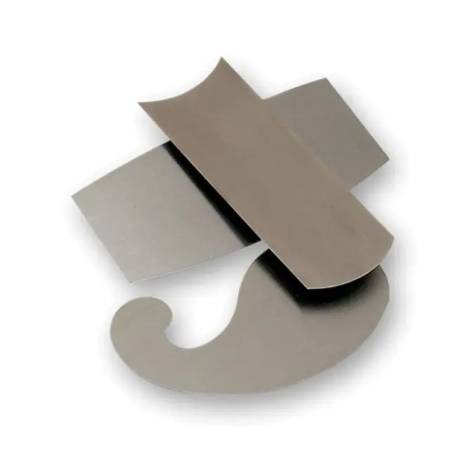 Veritas sett med 3 buede skraper 0,6 mm tykke 