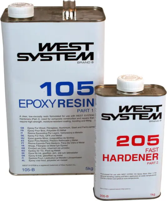 West system epoxy A-Pakke 1,2 Kg 1,2 Kg - Herder 205 