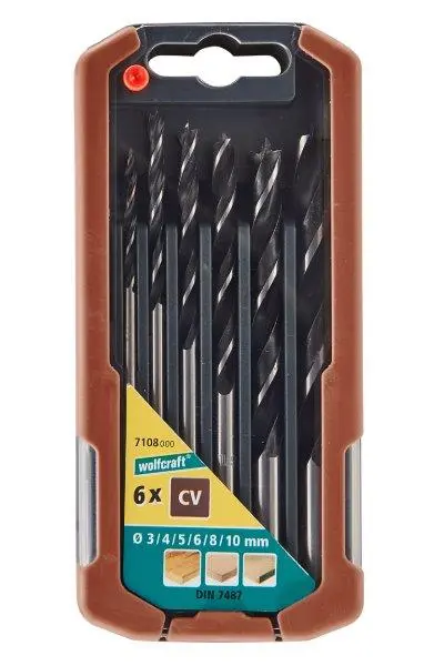 Trespiralbor sett CV 6 stk ø3-10mm 