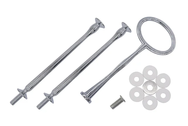 Stangsett til kakefat 376 mm - Mekanisme Forkrommet, 3 etasjer 