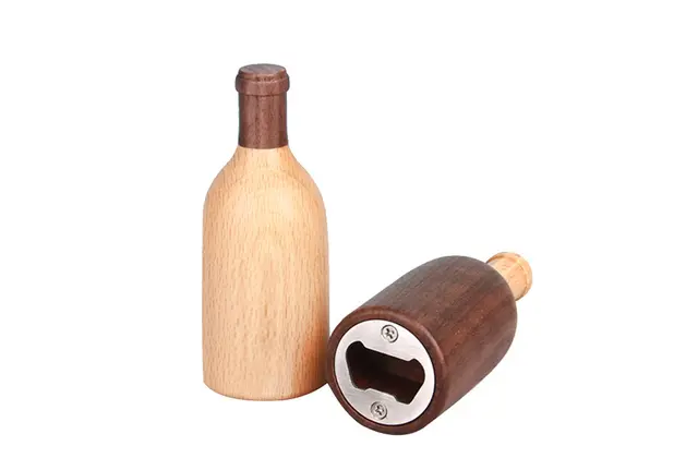 Flaskeåpner med skruefeste - rustfri 