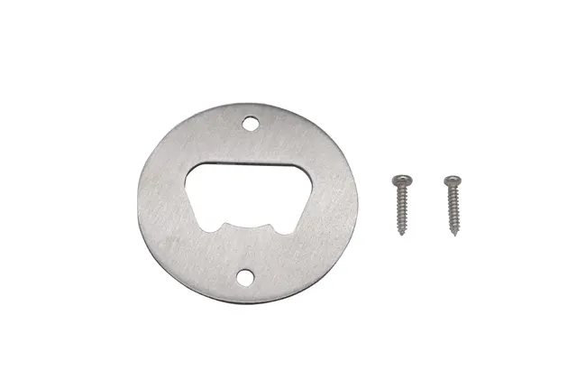 Flaskeåpner med skruefeste - rustfri 