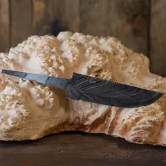 Knivblad Damask 26x90 mm Smidd av Åge Steinslett